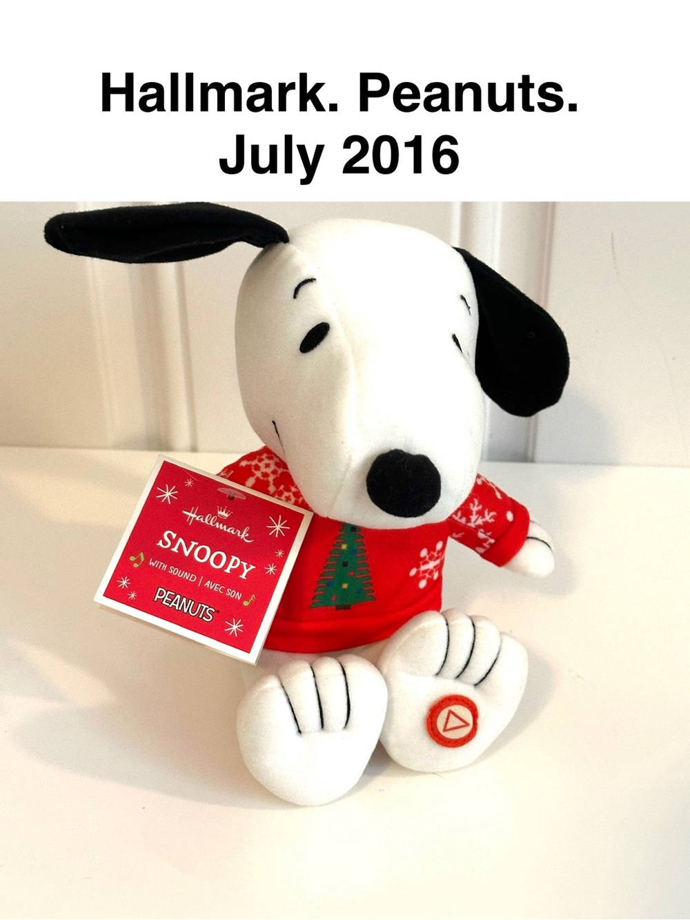 Hallmark Peanuts Snoopy Plush Holiday 2016 Collectible 🥜